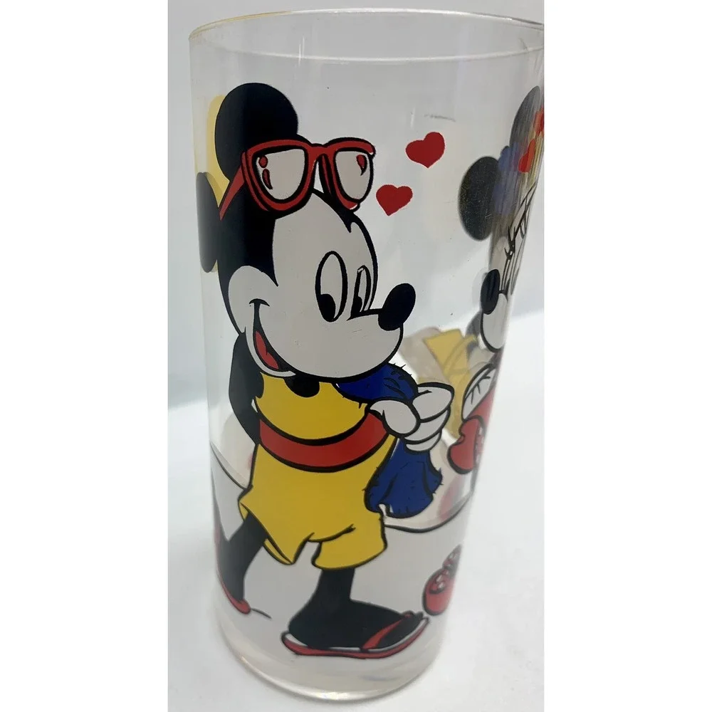 5 Vintage Mickey and Minnie Mouse Beach Plastic Drinking Cup, The Walt Disney Co